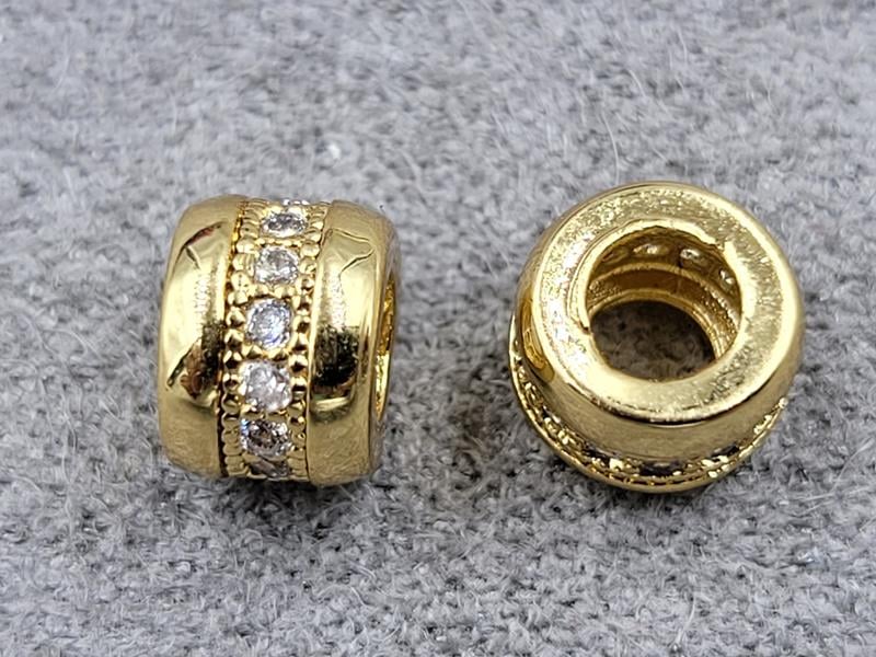 Рондель 5*6,4 мм колір лимонне золото (гіпоалергений сплав)