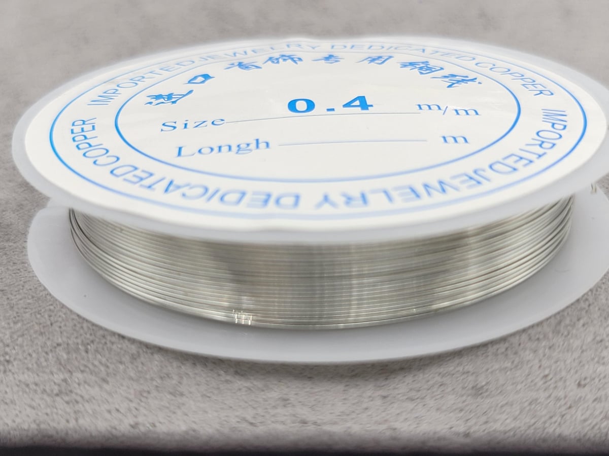 Дріт 0,4 мм 6,5 м1 шт колір світла сталь (гіпоалергений сплав)