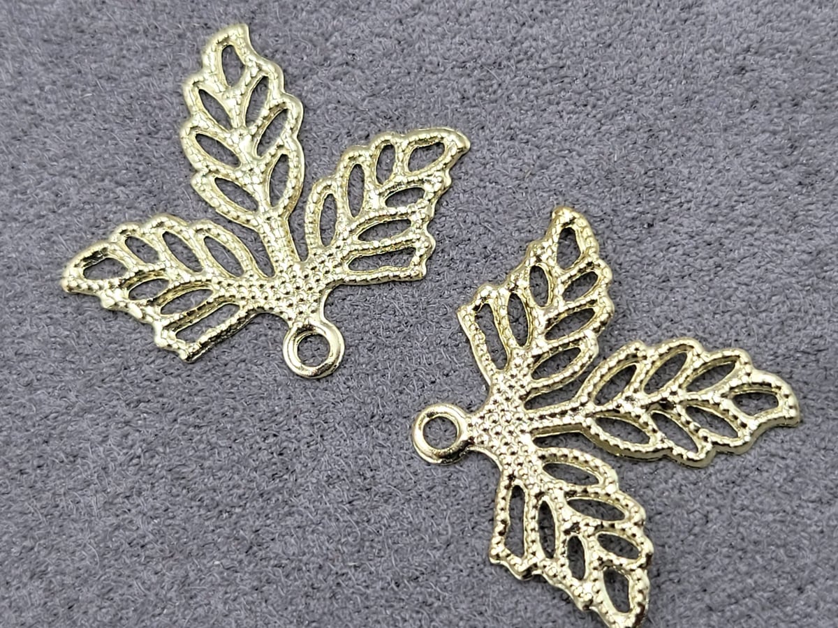 Коннектор 23*26 мм 50 шт цвет светлое лимонное золото