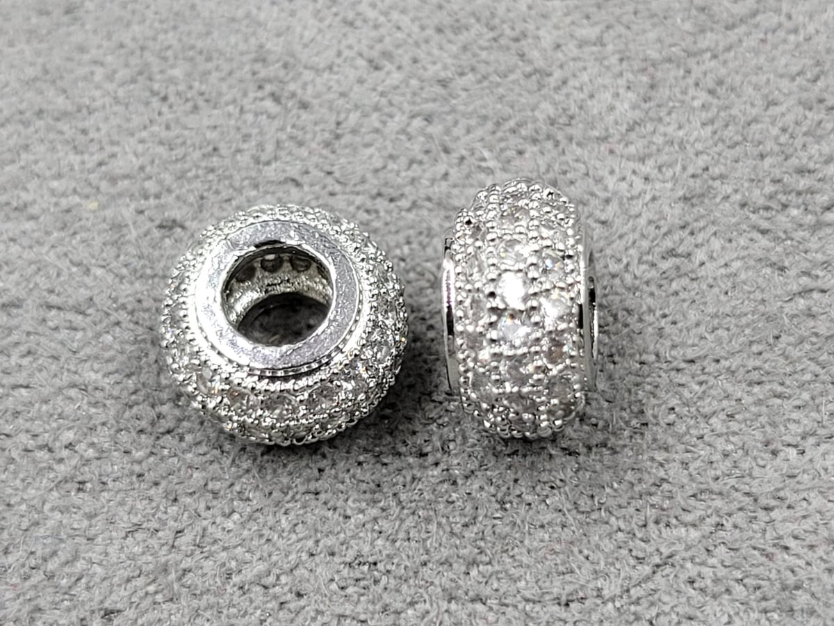 Рондель 8,5*5 мм родій (гіпоалергений сплав)