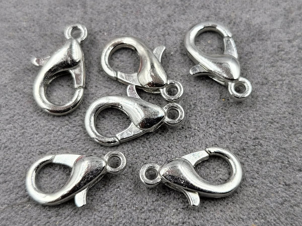 Замок (мідь з напиленням) 14 мм 100 шт колір сталь