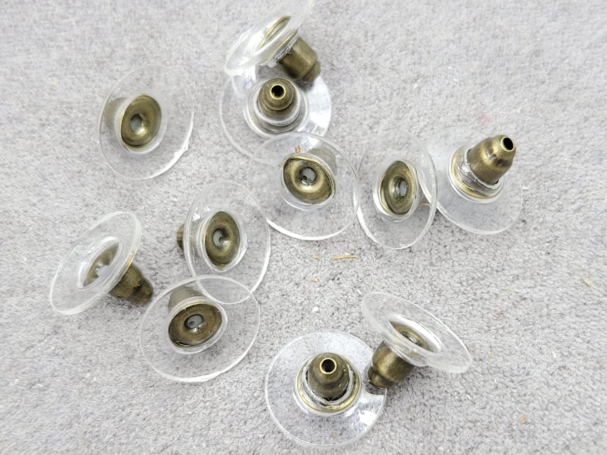 Заглушки для сережек 100 штук цвет бронза