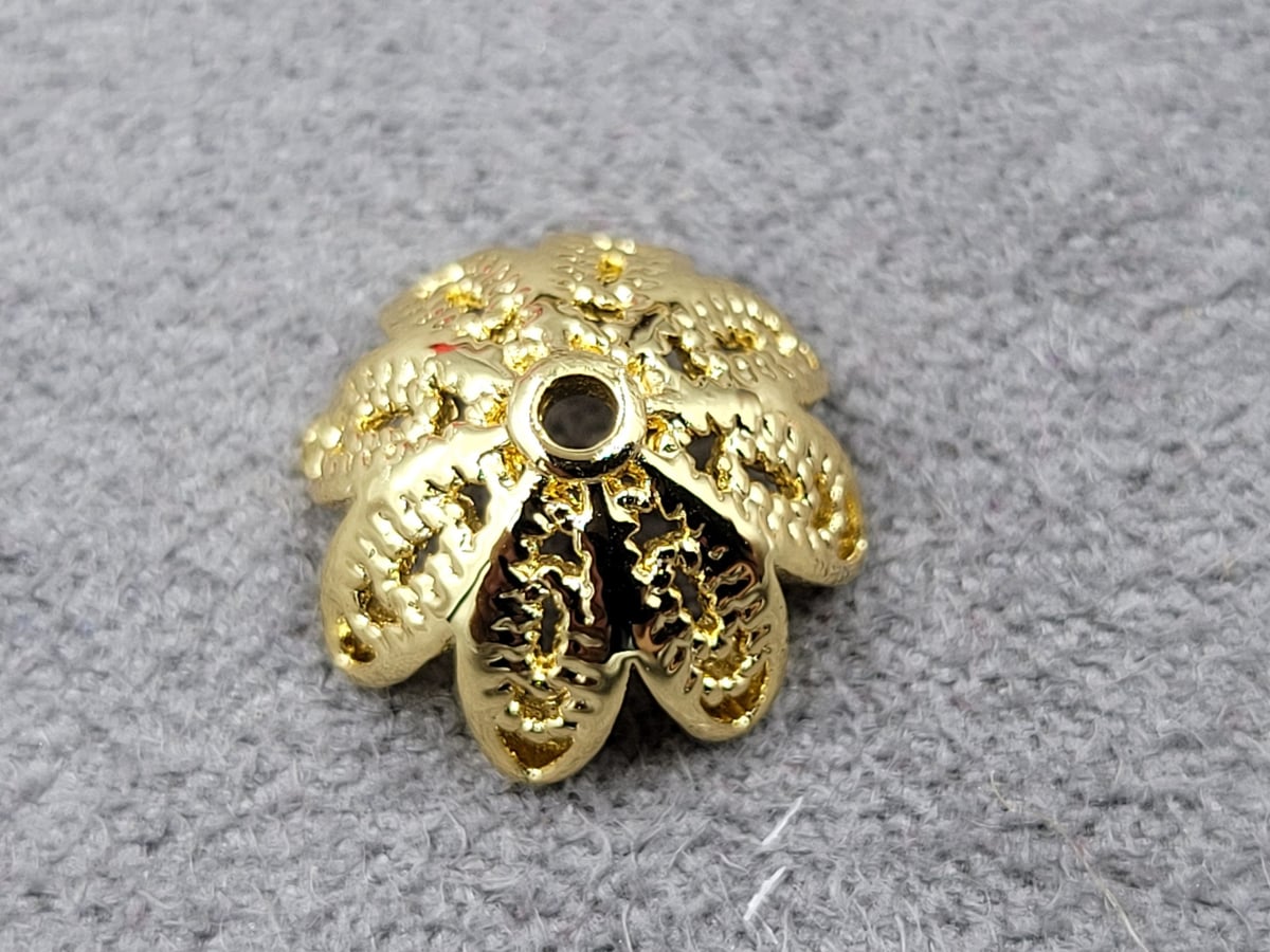 Обіймач 10,7 мм колір лимонне золото гіпоалергений сплав