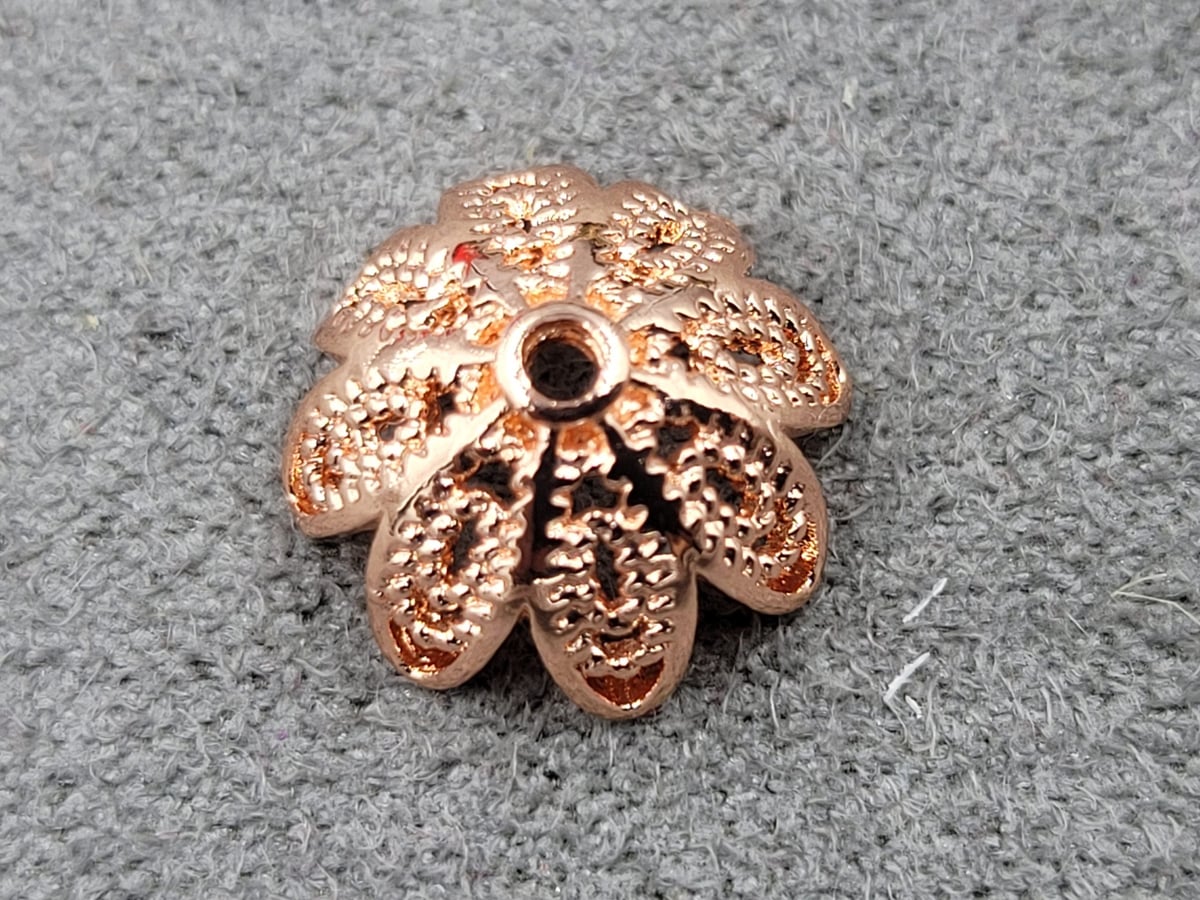 Обіймач 10,7 мм колір рожеве золото гіпоалергений сплав