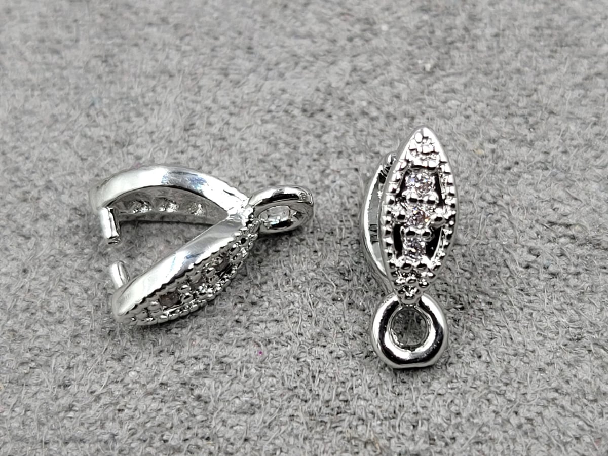 Держатель 3,3*10 мм родій ( гіпоалергений сплав)