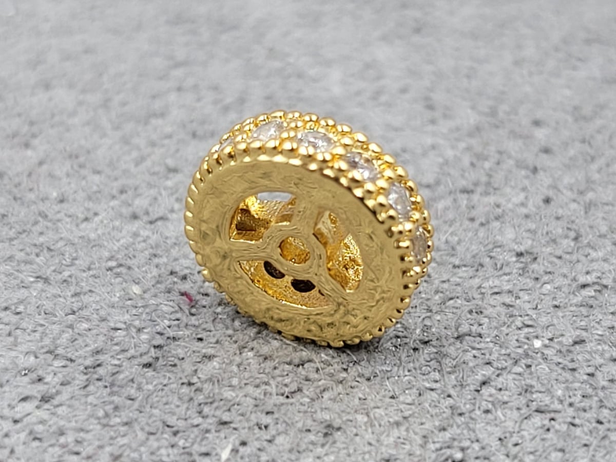 Рондель 7,7 мм т. 2 мм колір лимоне золото (гиппоаллергенный сплав)