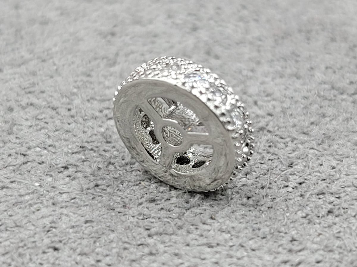 Рондель 6 мм т. 2 мм колір срібло (гиппоаллергенный сплав)