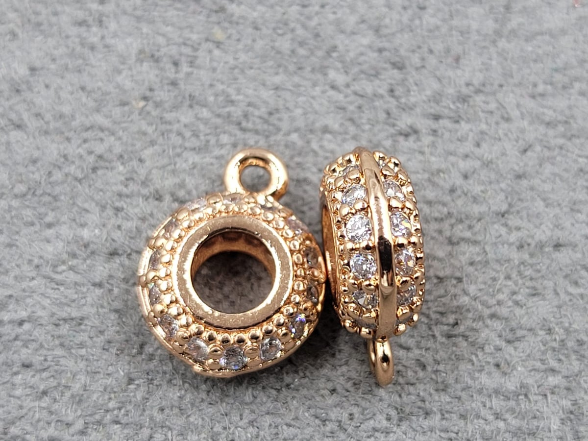 Бейл 8*4 мм рожеве золото (гіпоалергенний сплав)