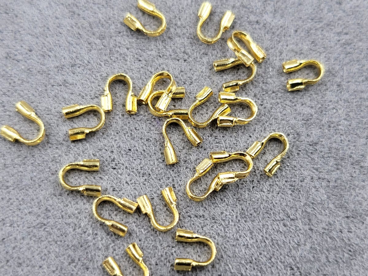 Протектори 20 шт колір лимоне золото гіпоалергений сплав