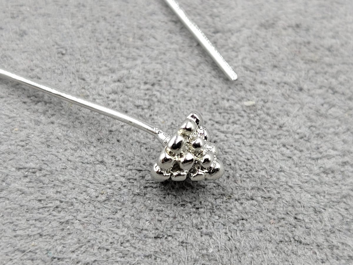 Пін 6*5 мм д. 5,5 см родій гіпоалергений сплав