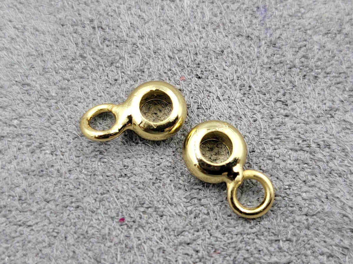 Бейл 5*8,5 мм колір лимоне золото гіпоалергений сплав