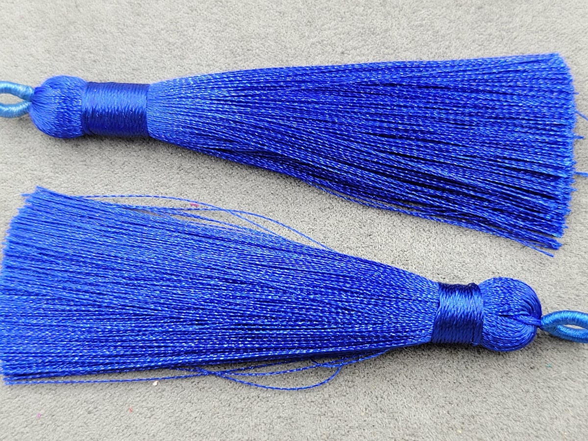 Китиці 9 см 1 пара сині