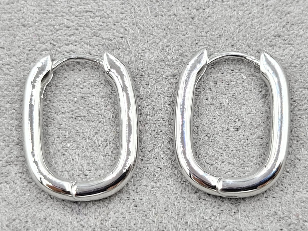 Швенза 2,9 мм 14*20 мм 1 пара родій ( гипоалергений сплав)