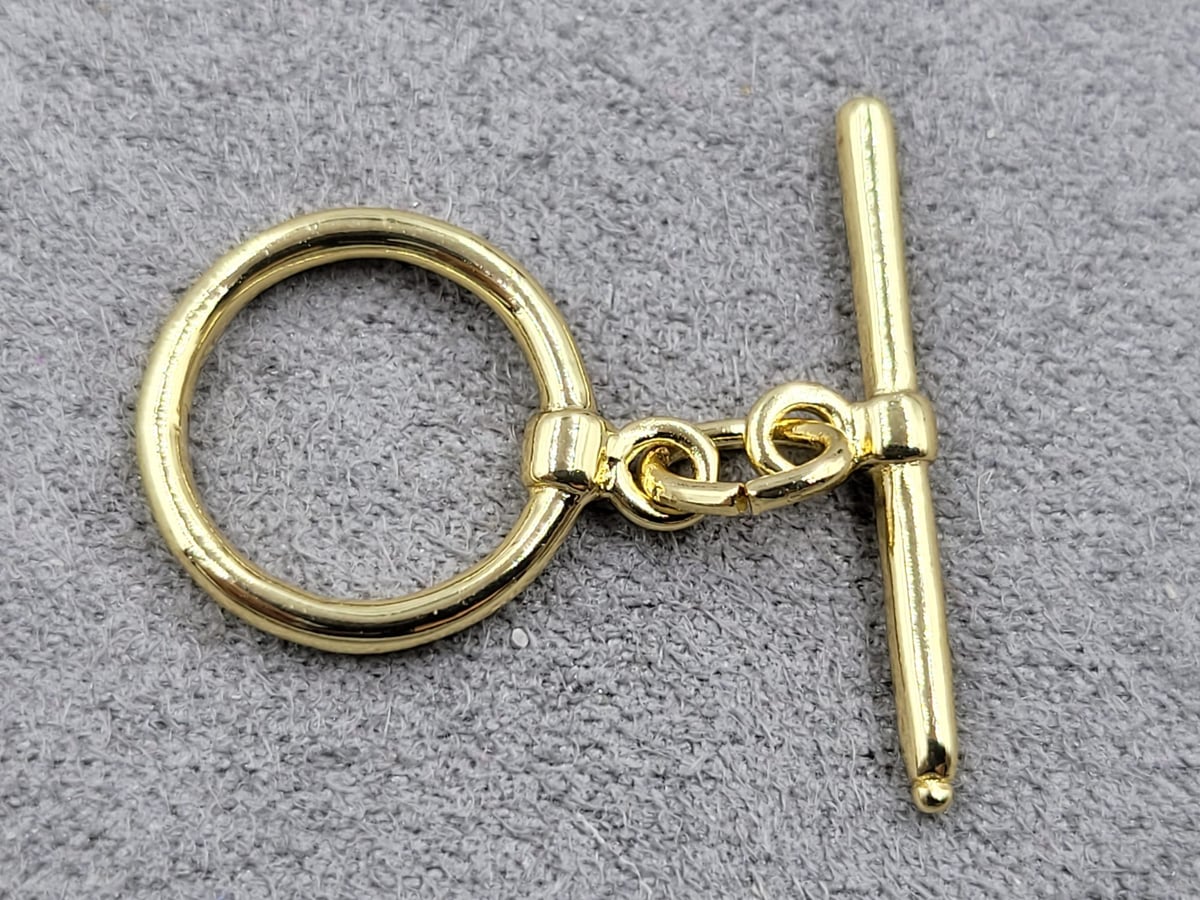 Замок тогл 14 мм лимоне золото (гіпоалергенний сплав)