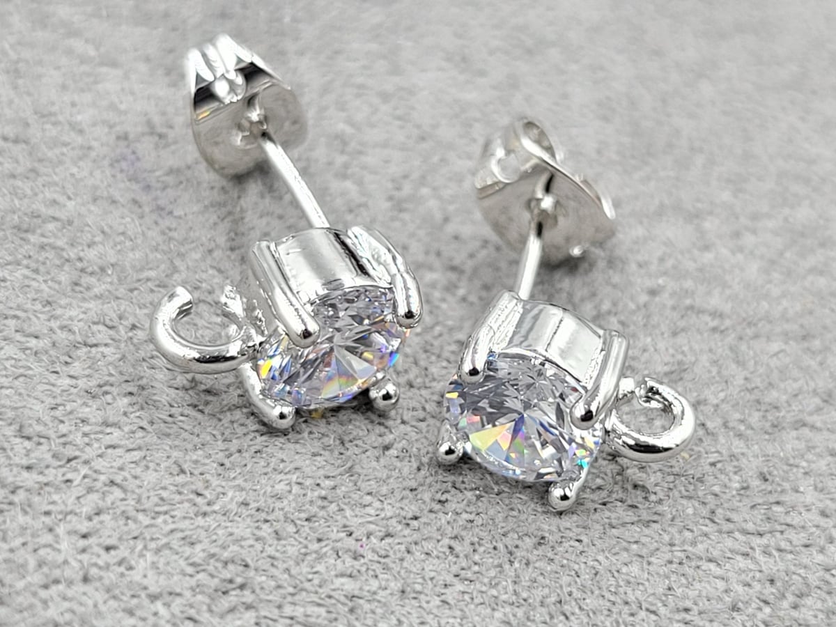 Швенза гвоздик 6 мм родій (гіпоалергений сплав)