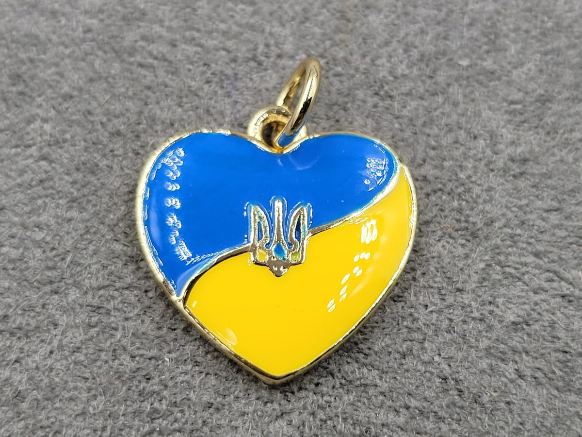 Підвіска серце 17*18 мм колір золото (гіпоалергений сплав)