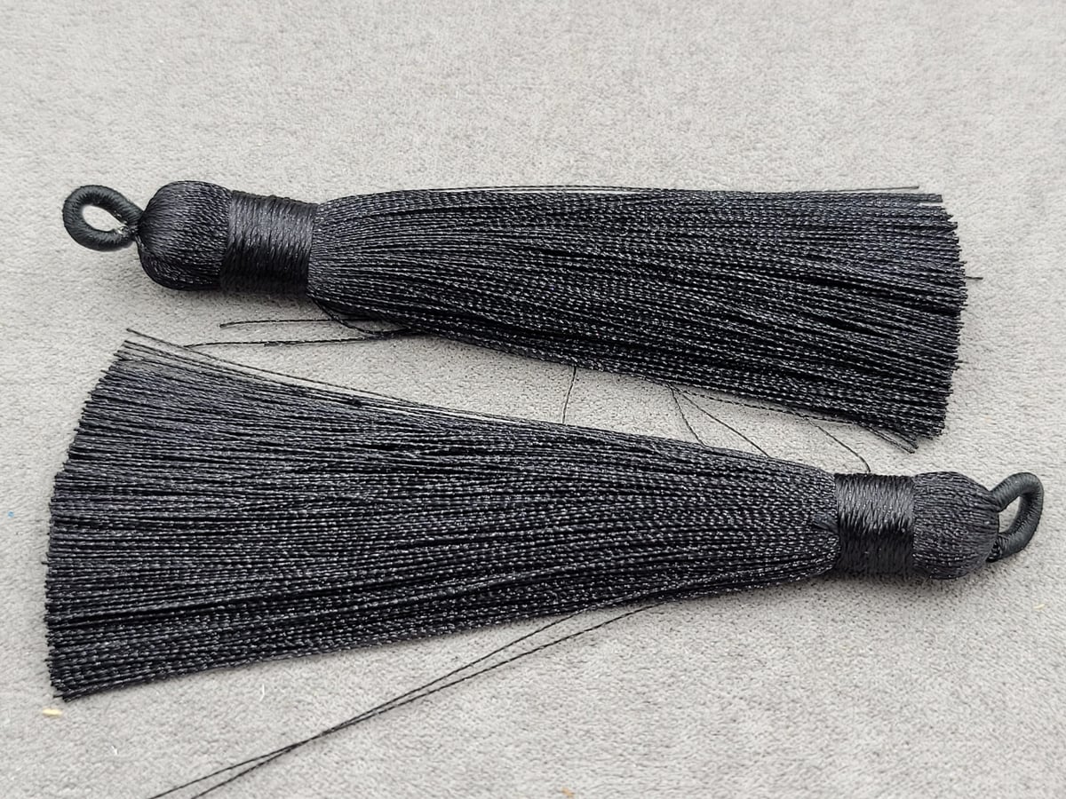 Китиці 9 см 1 пара чорні