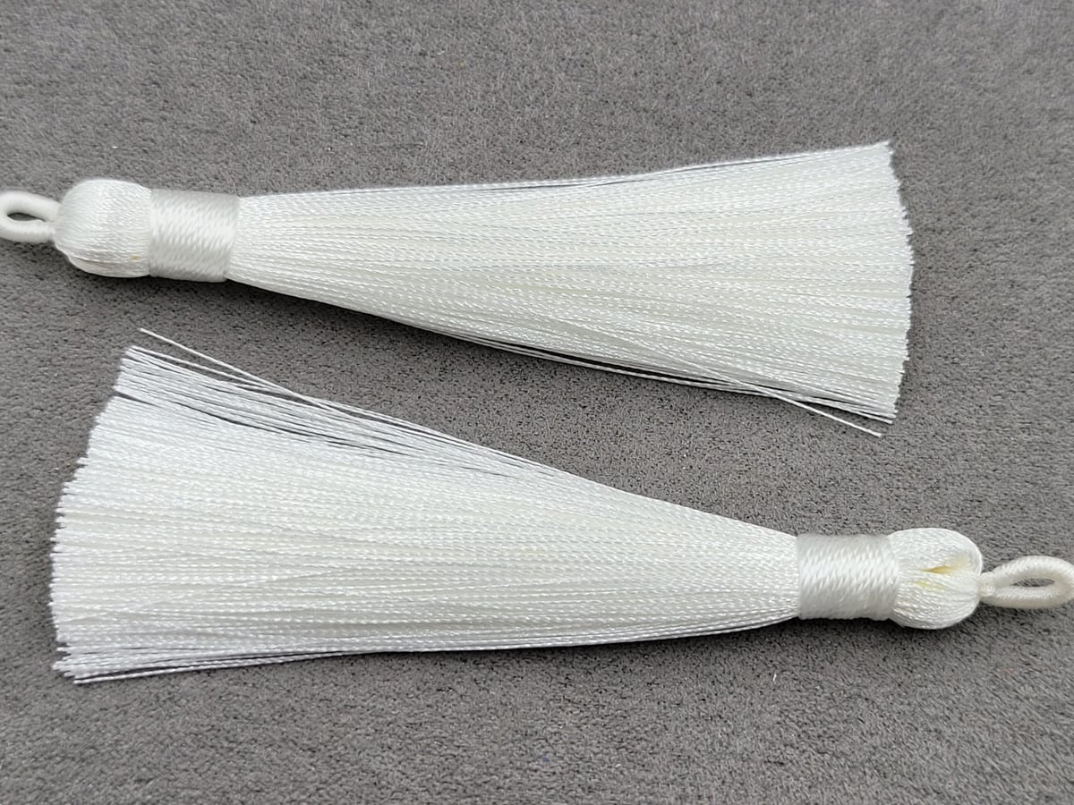 Китиці 8 см 1 пара білі