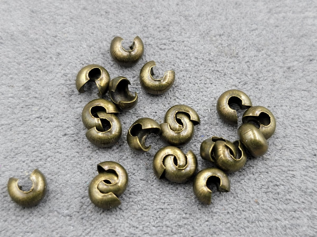 Крімпи 5 мм 100 шт колір бронза