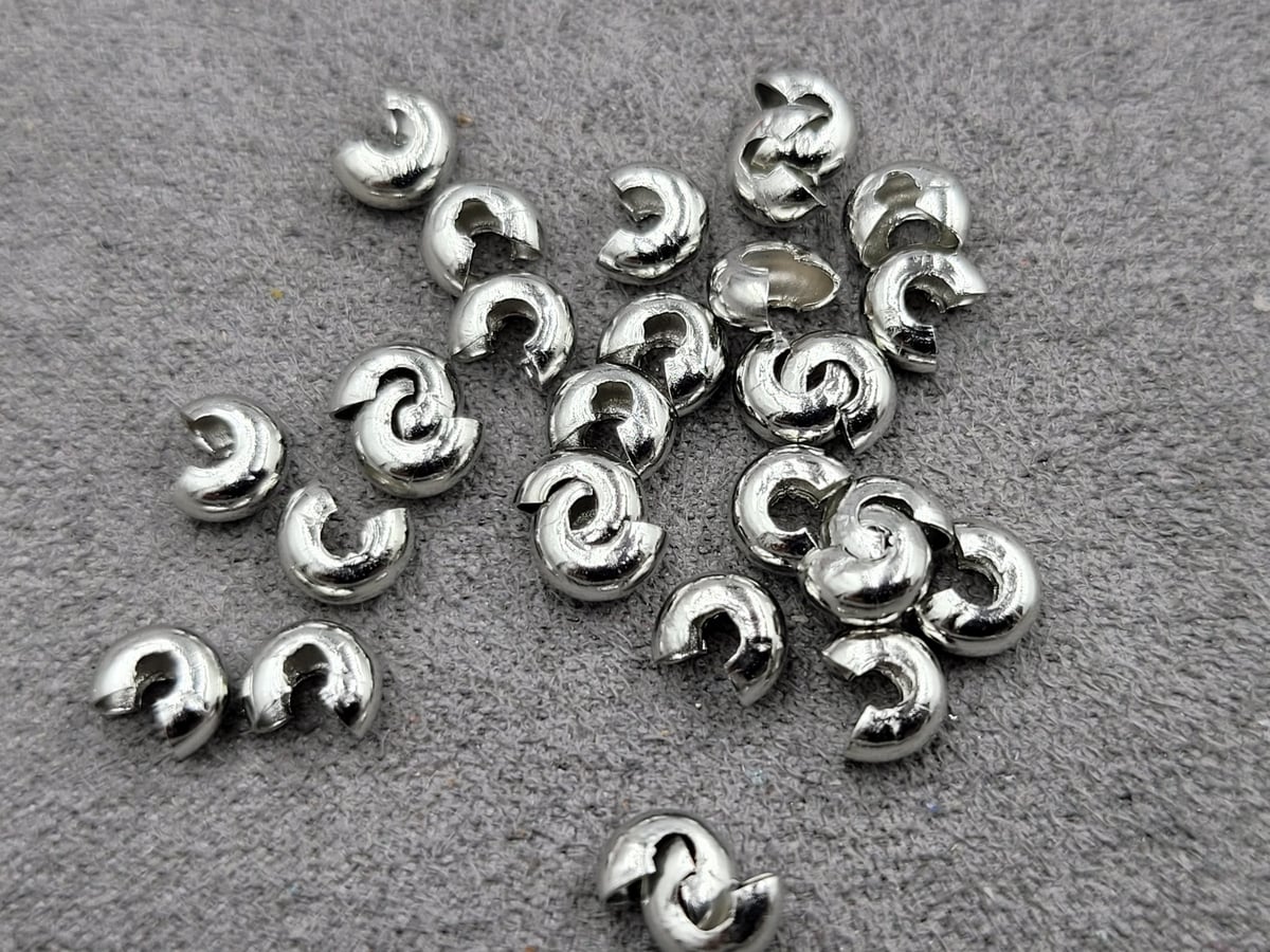 Крімпи 100 шт металічні 5 мм колір сталь