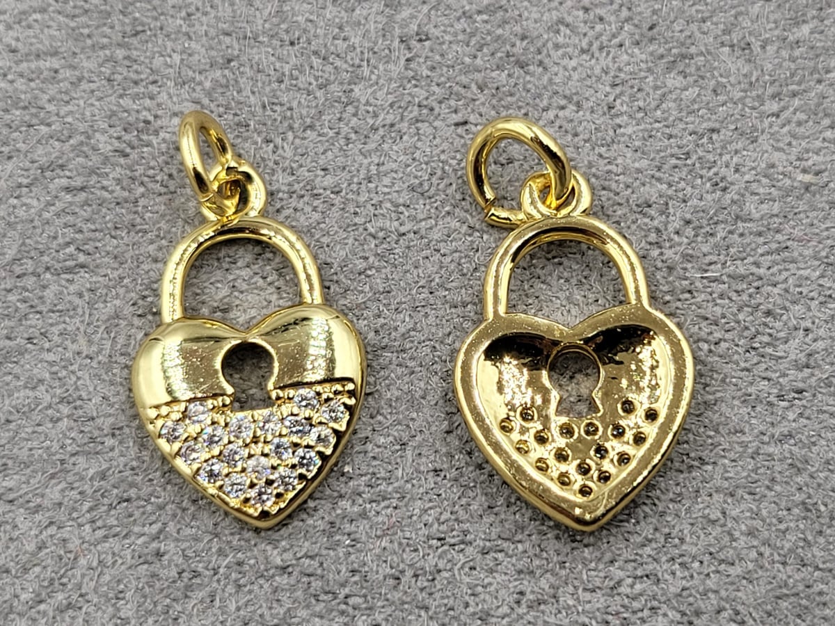 Підвіска 10,7*17 мм колір лимонне золото (гіпоалергений сплав)