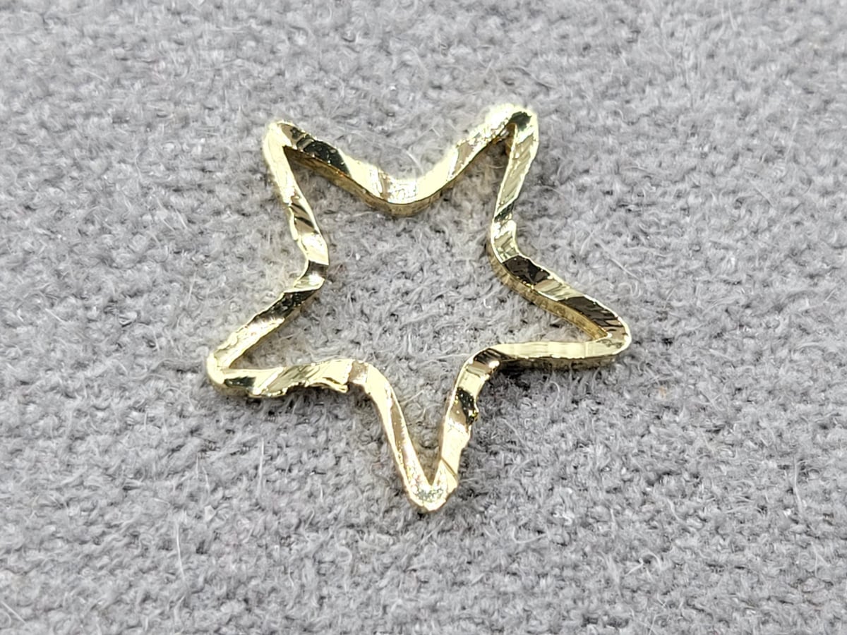 Конектор зірочка 11 мм колір лимоне золото (гипоалергений сплав)