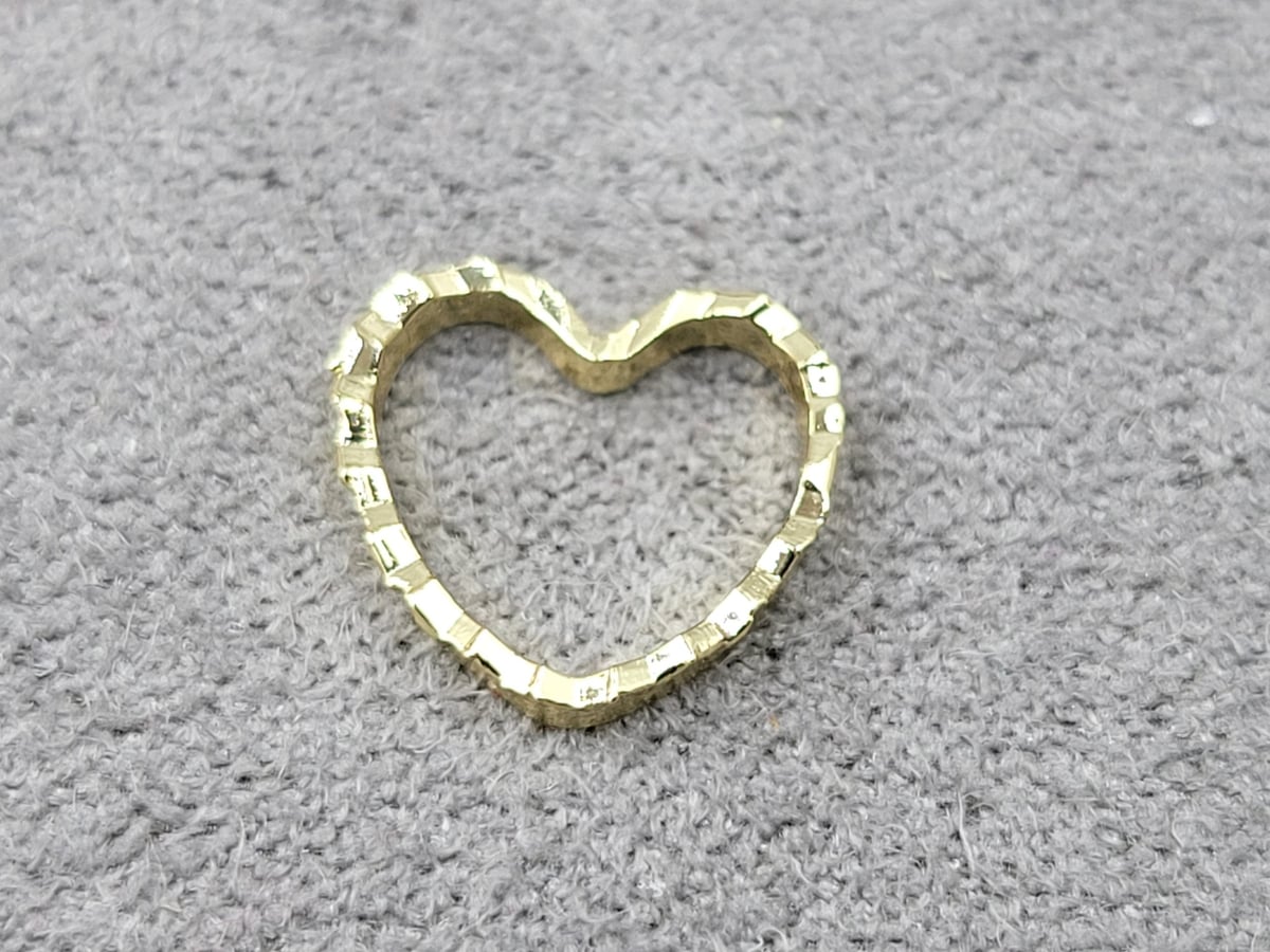 Конектор серце 9*10 мм колір лимоне золото (гипоалергений сплав)