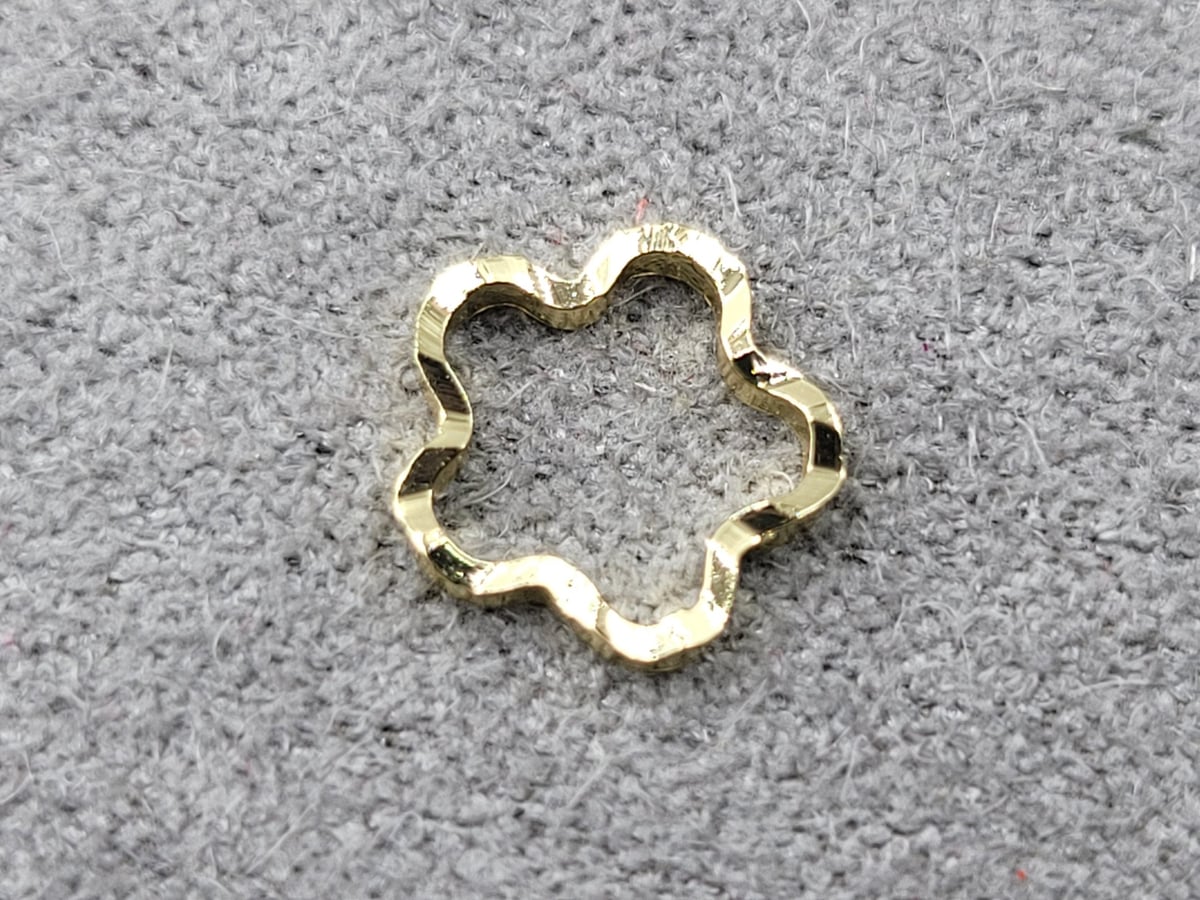 Конектор квітка 8 мм колір лимоне золото (гипоалергений сплав)