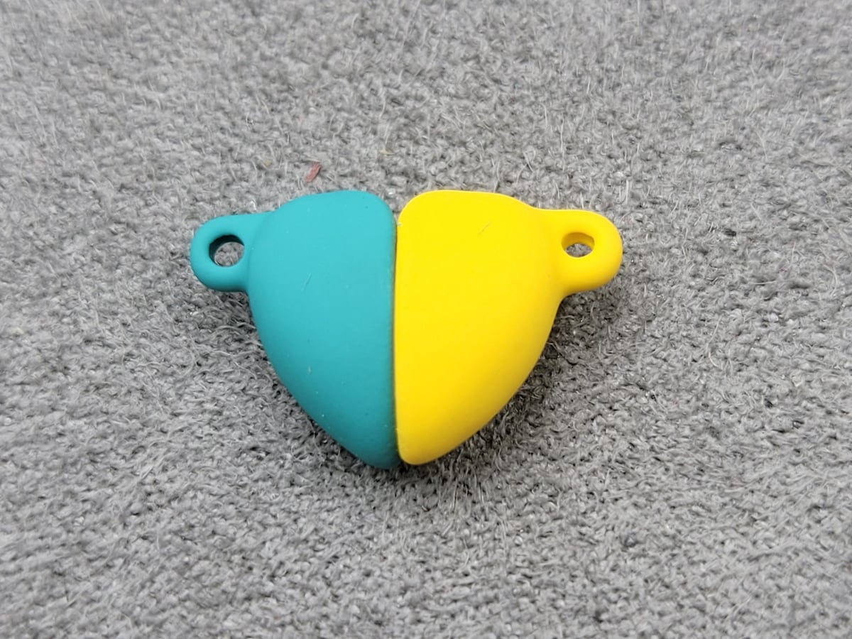 Замок магнітний 11*16 мм мятний+жовтий матовий