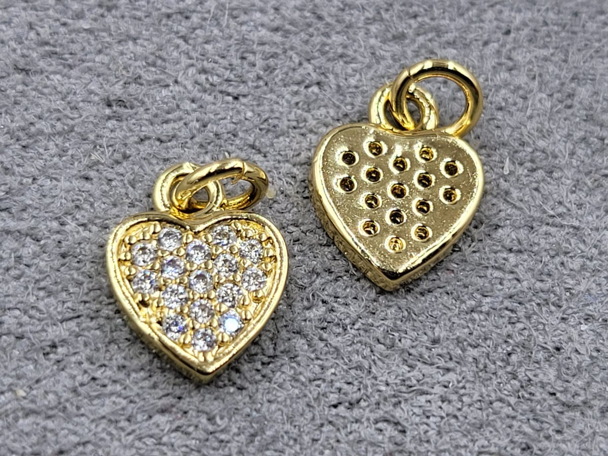 Підвіска 7*9 мм колір лимонне золото (гіпоалергений сплав)