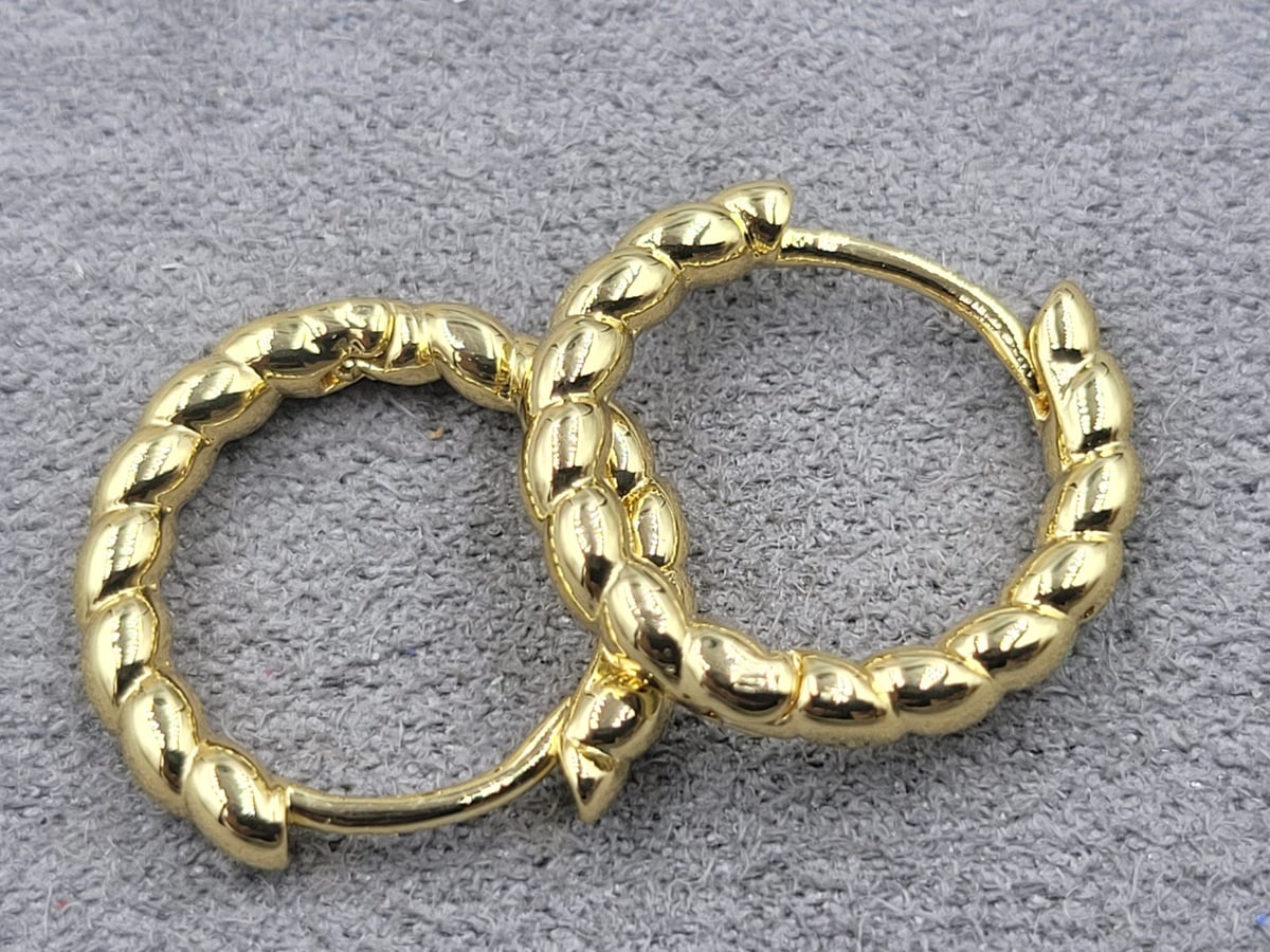 Швенза бублик 2,7*17 мм колір лимонне золото ( гипоалергений сплав)