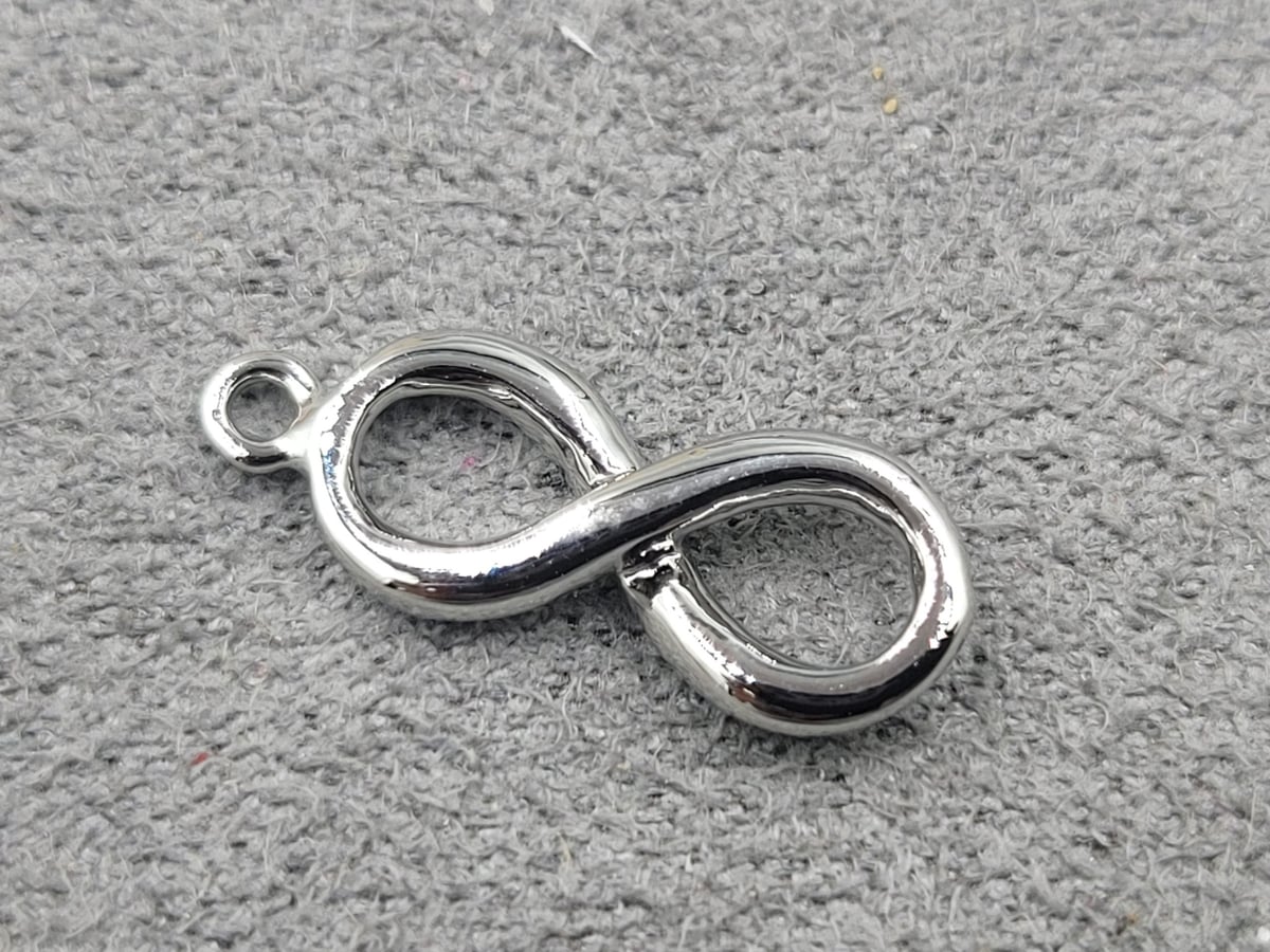 Підвіска безкінечність 6*16 мм родій (гіпоалергений сплав)