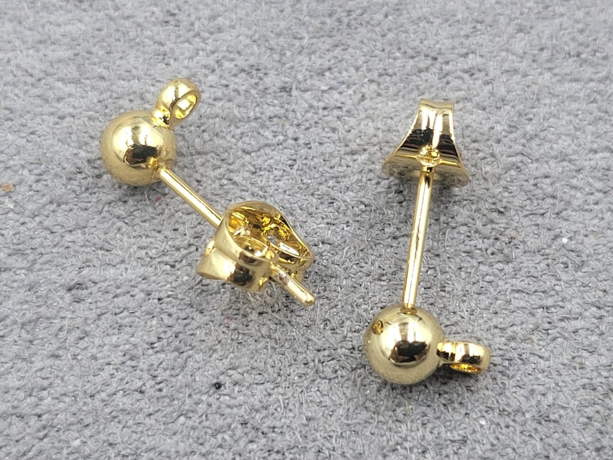 Швенза гвоздик 3 мм колір лимоне золото (гіпоалергений сплав)