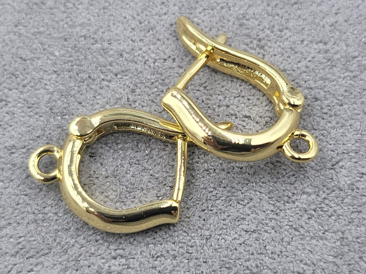 Швенза 12*14 мм т. 3 мм колір лимонне золото (гіпоалергений сплав)