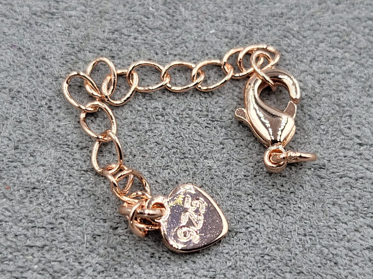 Замок 10 мм колір рожеве золото (гіпоалергенний сплав)