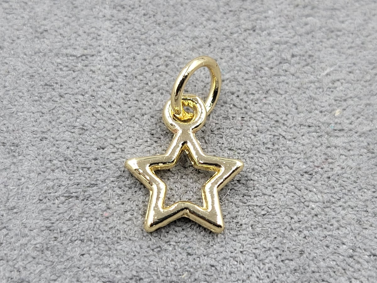 Підвіска зірка 10 мм колір золото (гіпоалергений сплав)