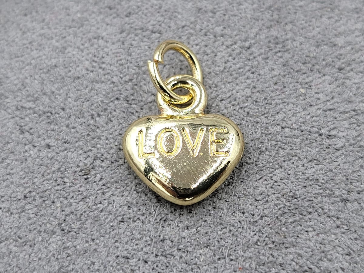 Підвіска *Love* 10*12 мм колір золото (гіпоалергений сплав)