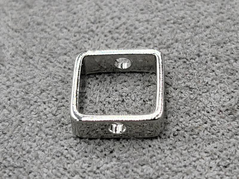 Бусина квадрат 8 мм колір сталь (гіпоалергений сплав)