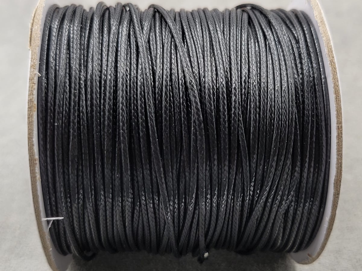 Шнур 1,0 мм вощений 100 ярдов чорний