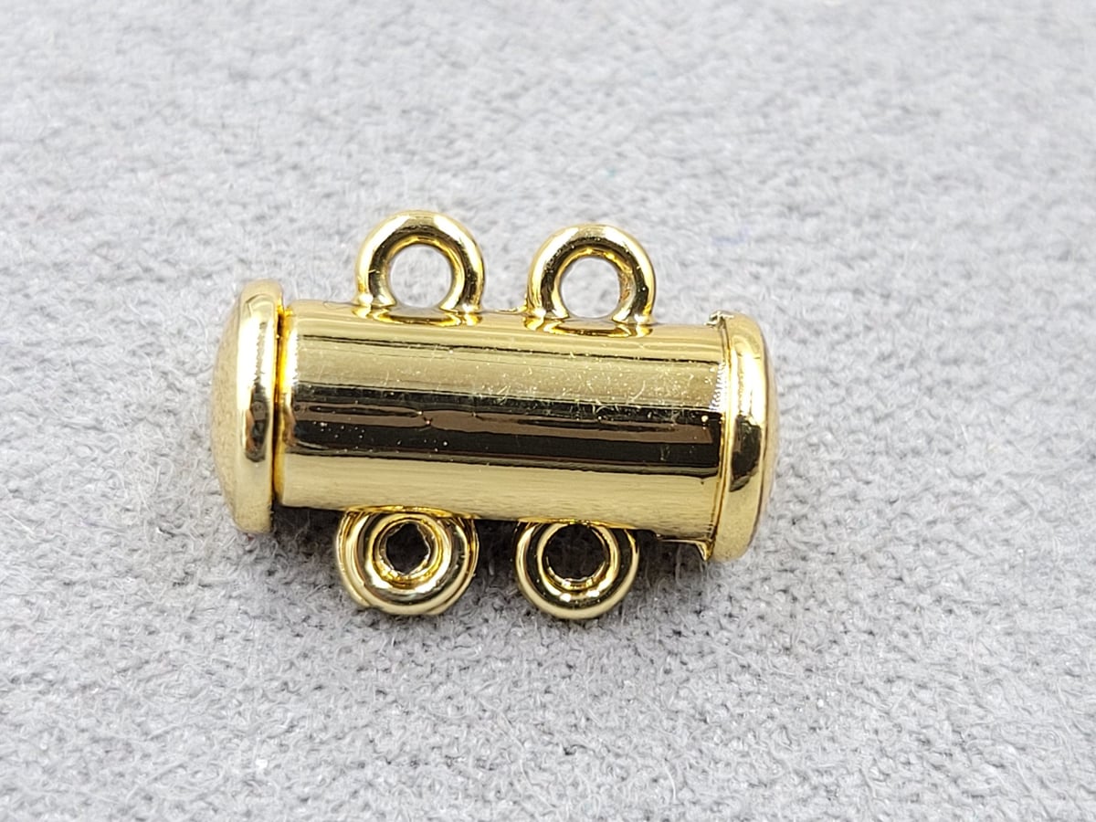 Замок магнітний 6*15 мм на 2 линии колір лимонне золото