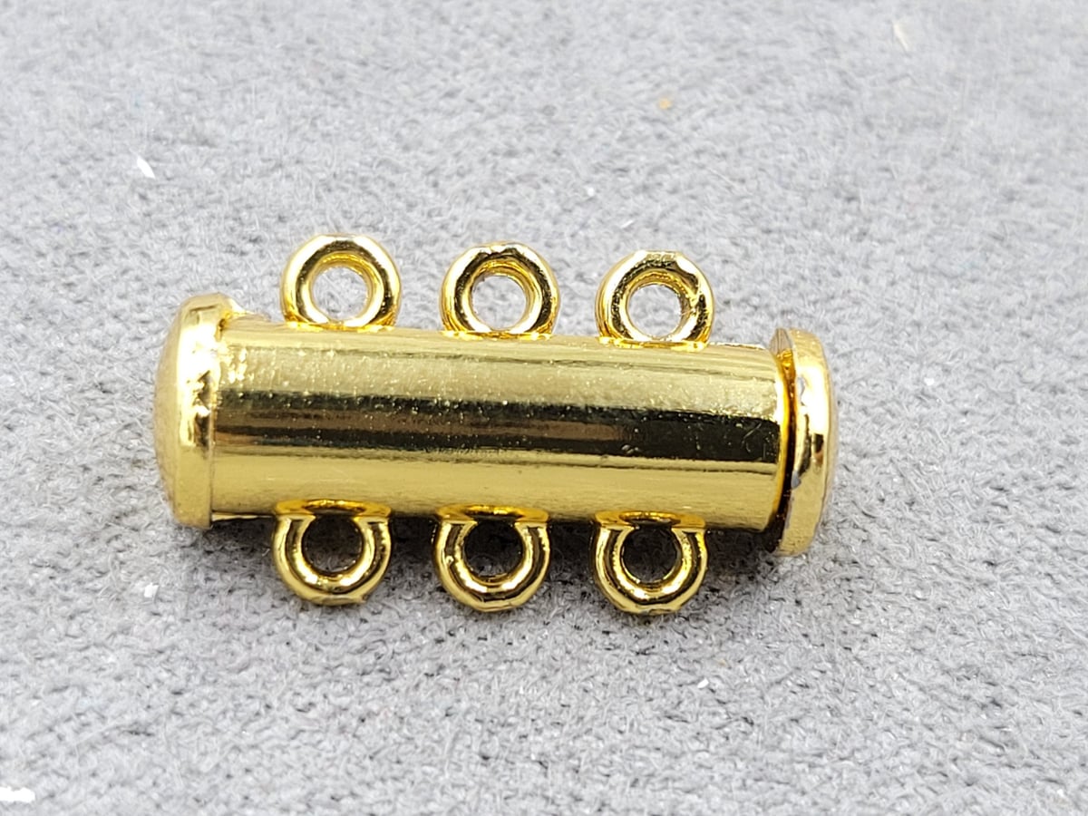 Замок магнітний 6*19 мм на 3 линии колір лимонне золото