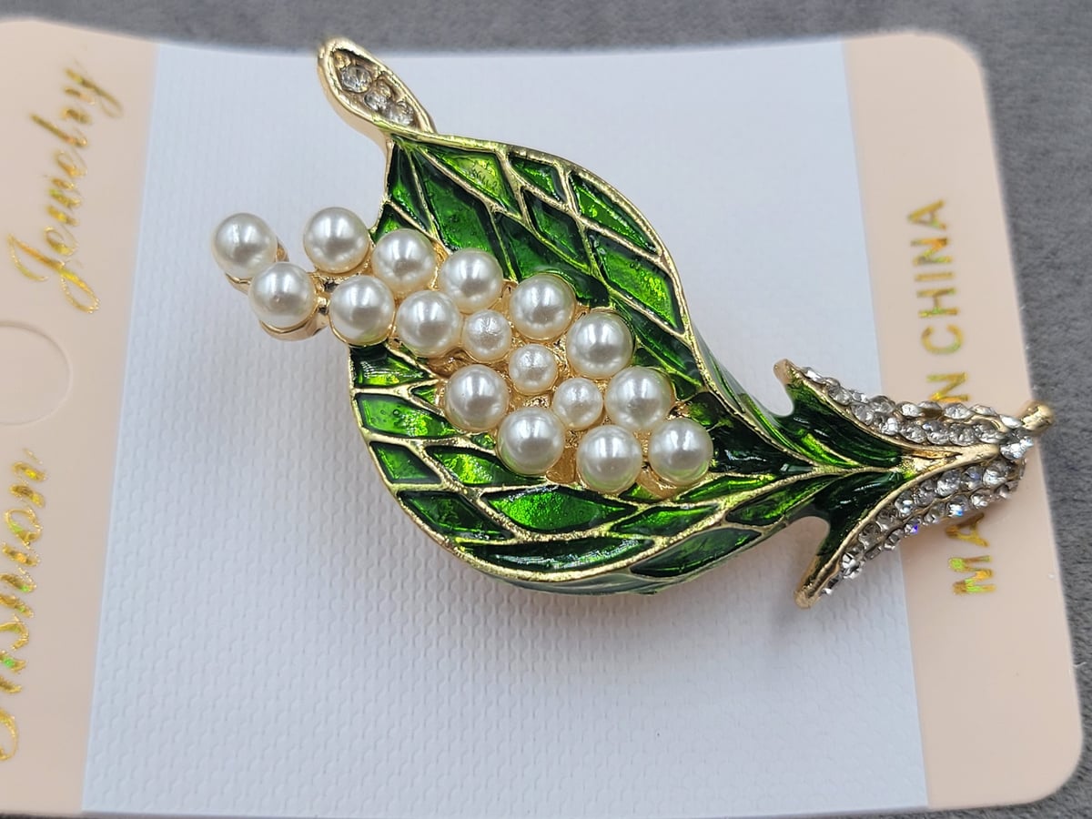 Брошь 5*2,2 см колір золото