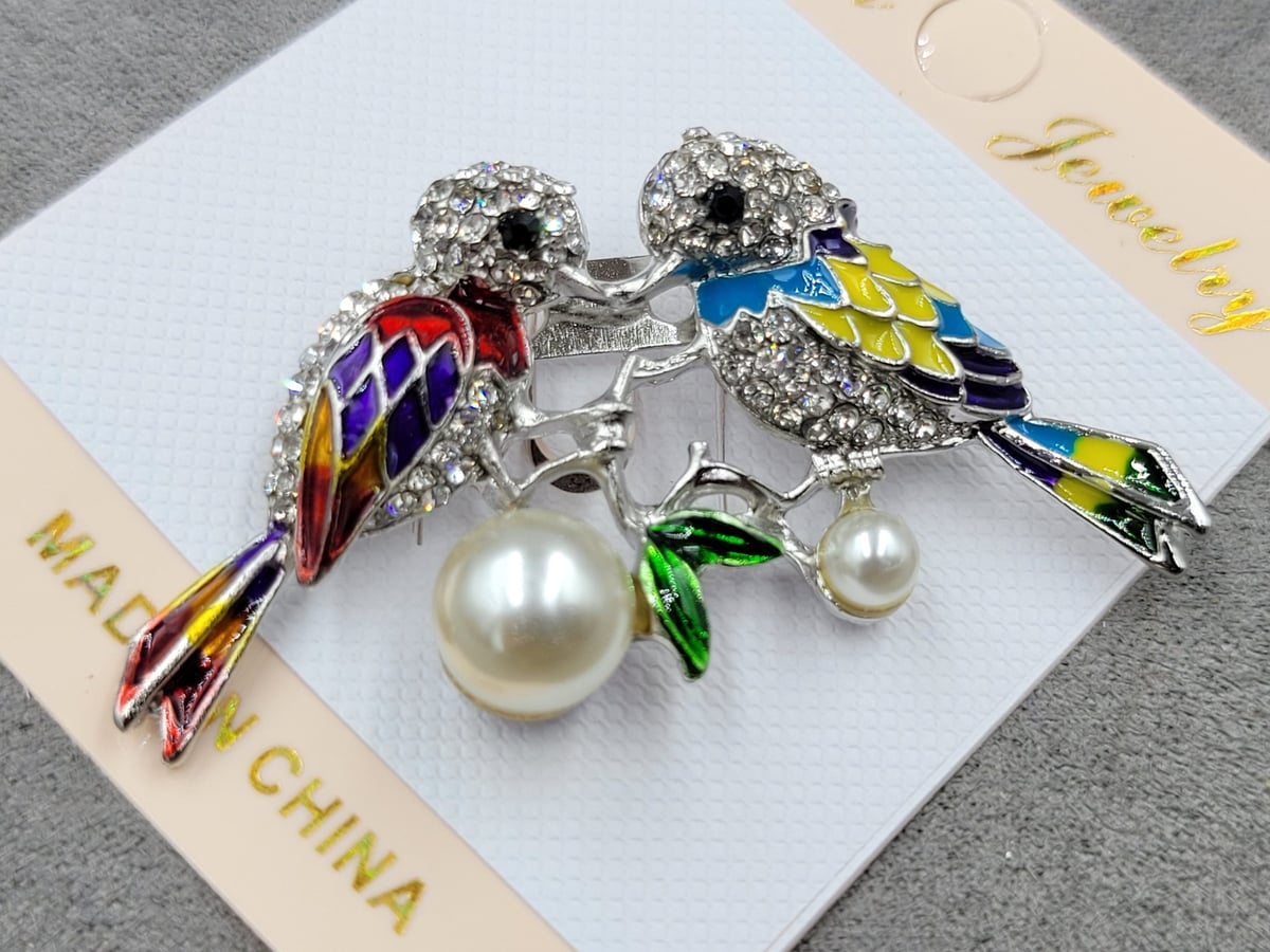 Брошь 3*5,5 см колір срібло