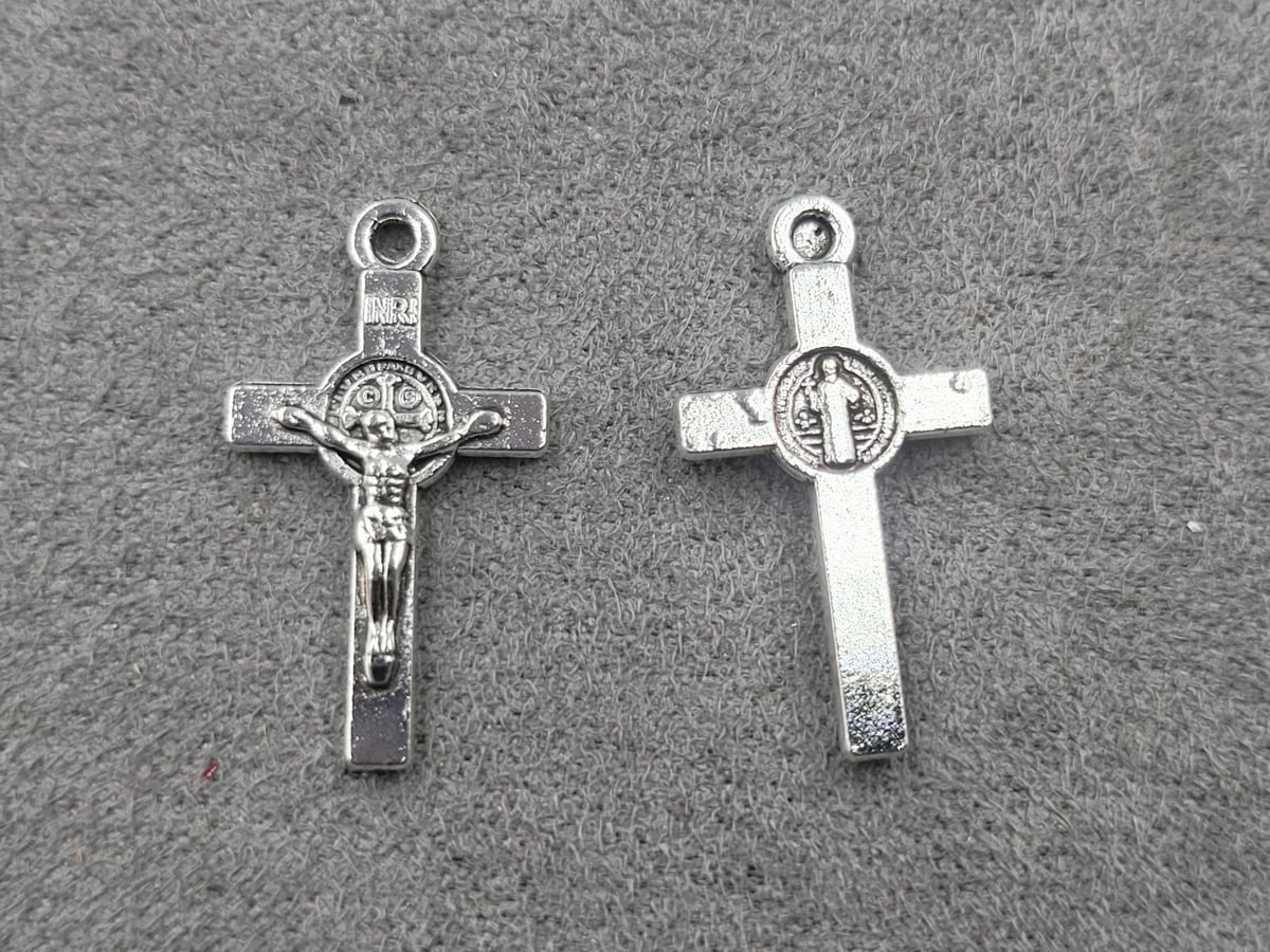 Підвіска хрест 12*22 мм 34 шт металічна