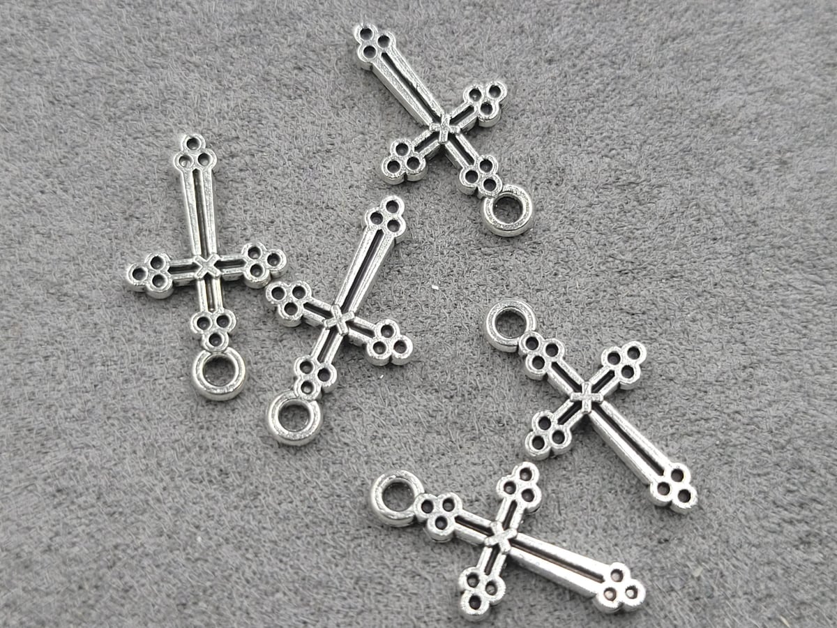 Підвіска хрест 12*20 мм 34 шт металічна