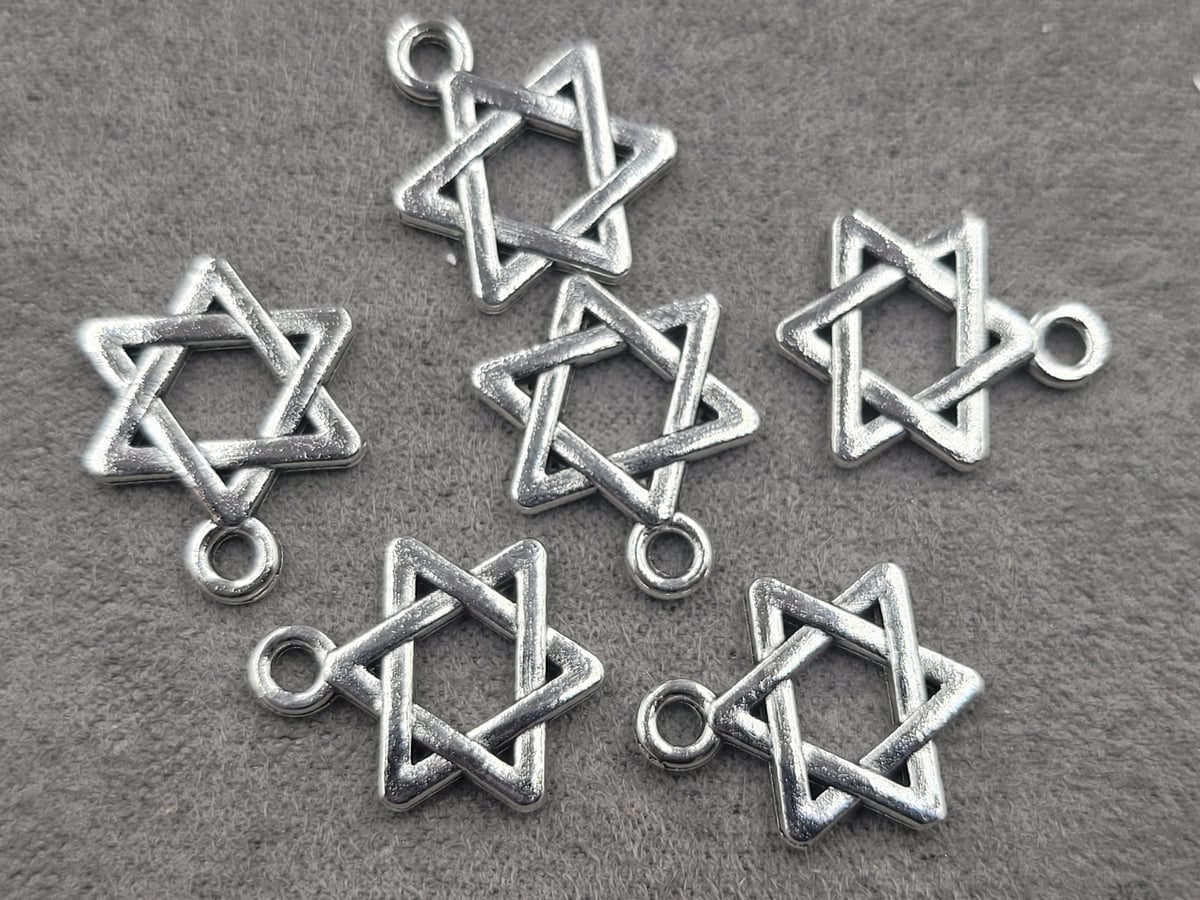 Підвіска зірка Давіда 14*18 мм 23 шт металічна