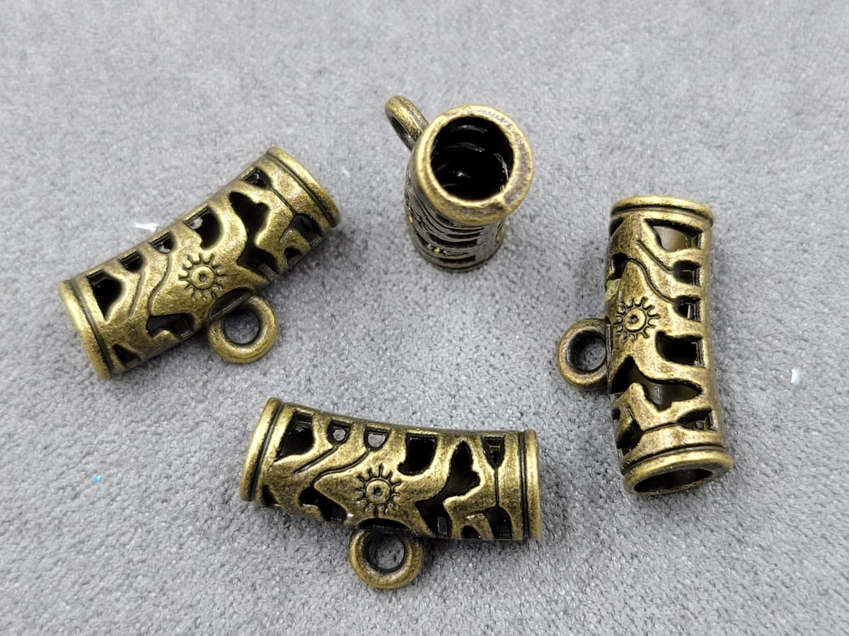 Бейл 7,6*21 мм отв. 5 мм 11 шт бронза металічна