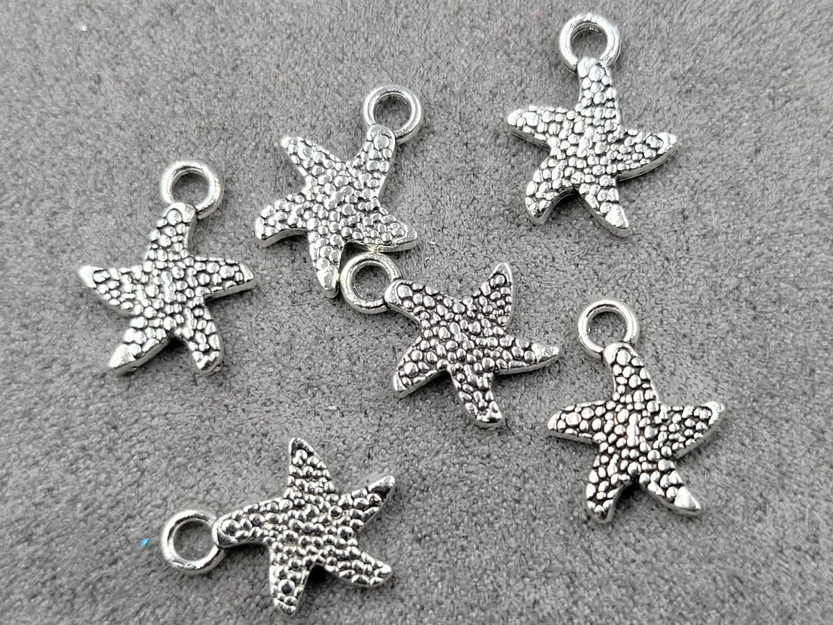 Підвіска морска зірка 11*16 мм 24 шт металічна