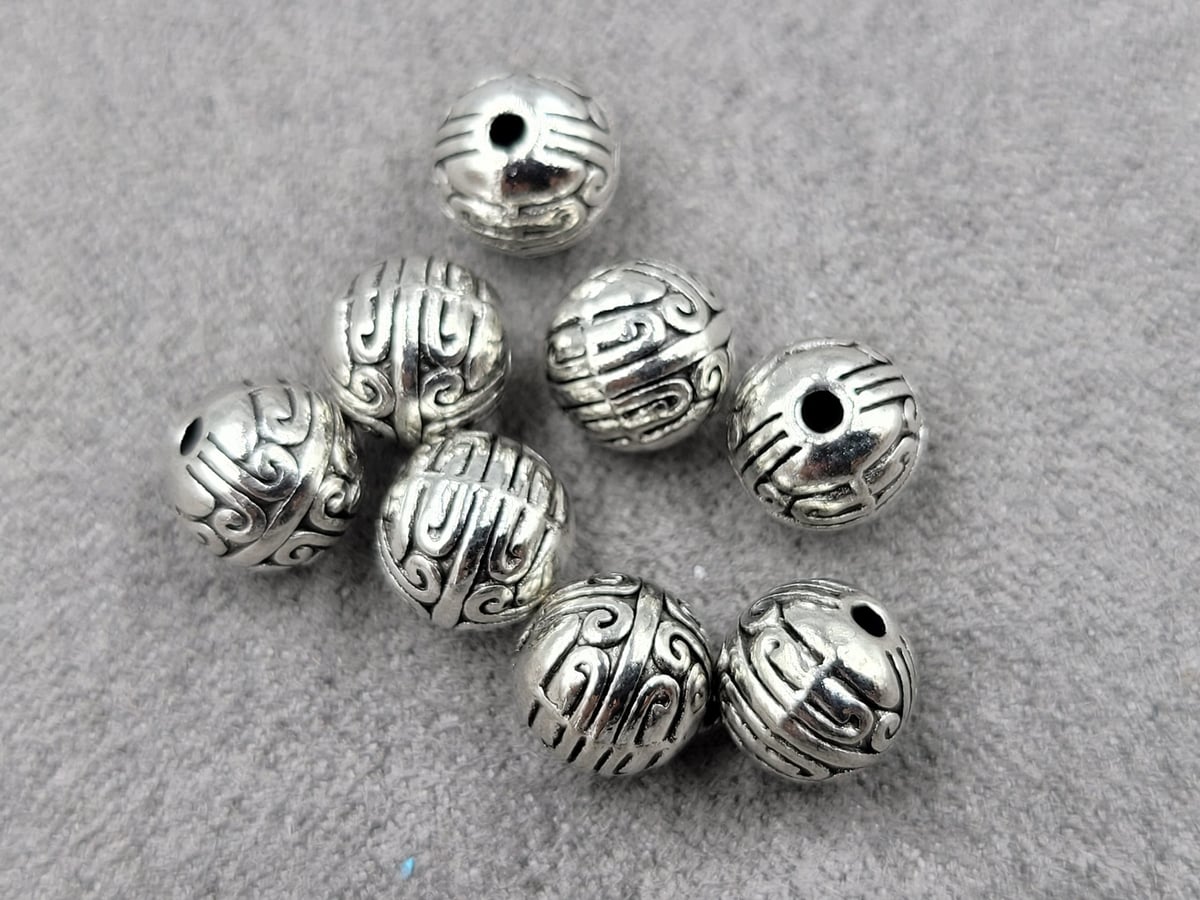 Бусина куля 7,8 мм 17 шт металічна