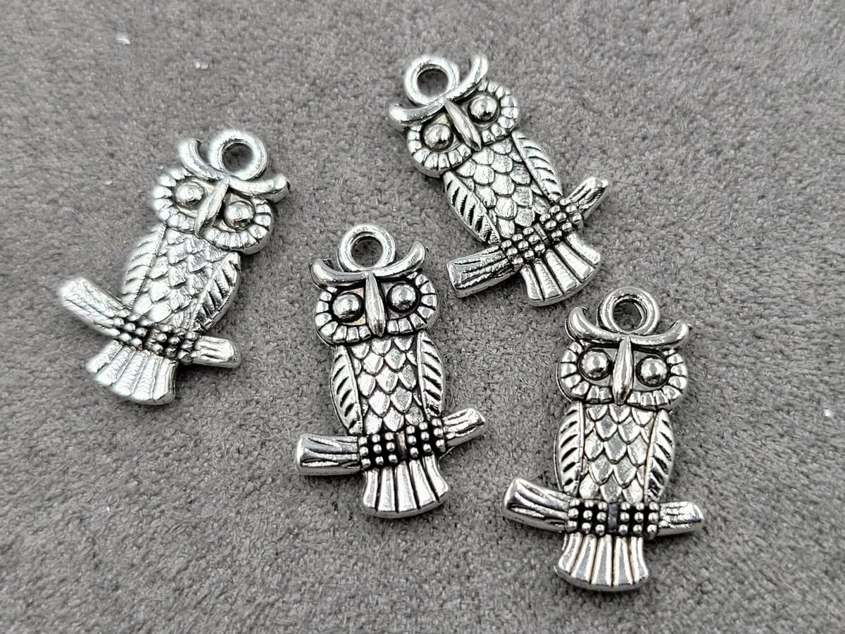 Підвіска сова 8*20 мм 17 шт металічна
